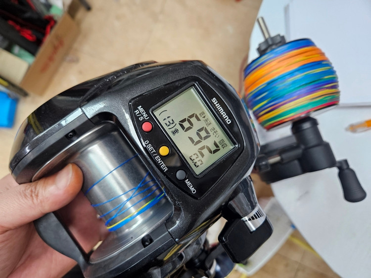 시마노 '포스마스터 9000' 전동릴(비마순정파워노브 튜닝)& 풀박사양--8