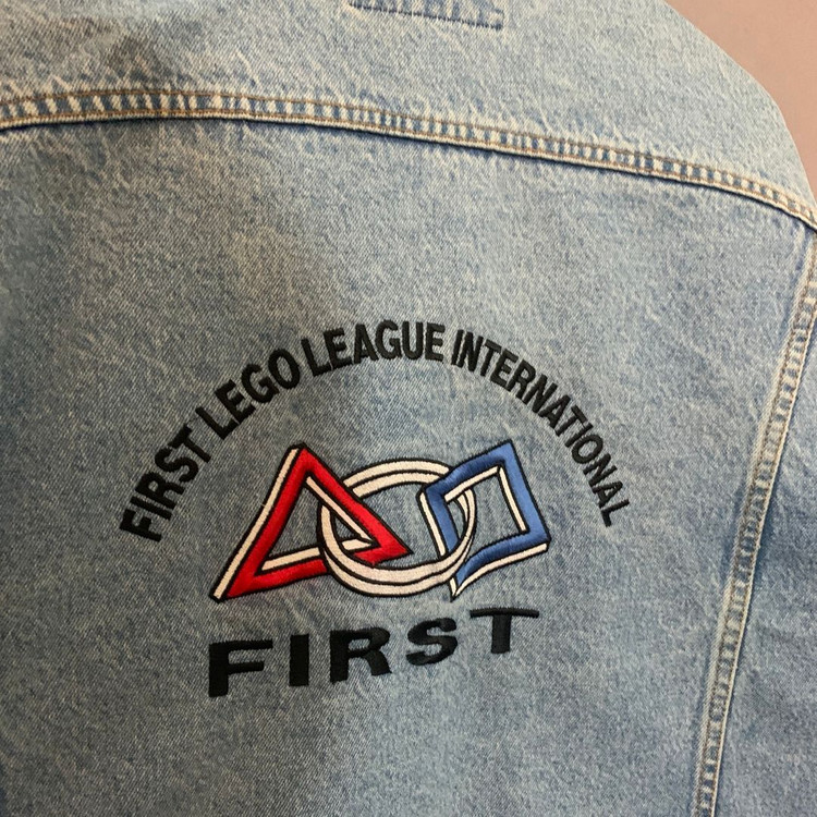 XL LEE 리 00s 빈티지 자수 워싱 데님 트러커 청자켓--2