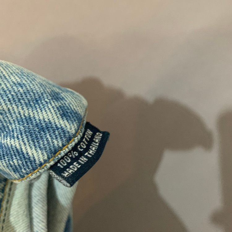 XL LEE 리 00s 빈티지 자수 워싱 데님 트러커 청자켓--6