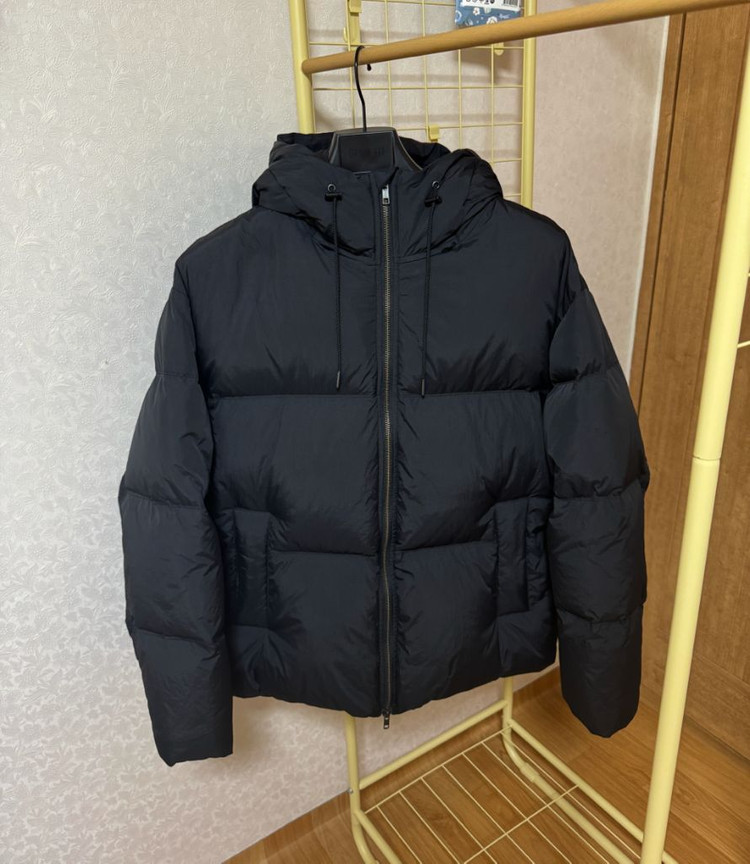 [M] 더니트컴퍼니 라이트 덕다운 후드 숏패딩 블랙 이미지