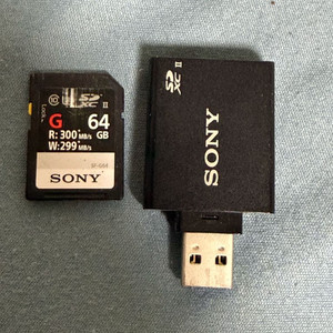 소니 고속 메모리카드 + 메모리카드 리더기 세트