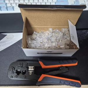 택포/ RJ45 100개 + 랜스타 랜툴기