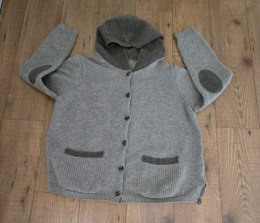 프리~77/ 더엘 내추럴스타일 울 혼방 후드 가디건--3