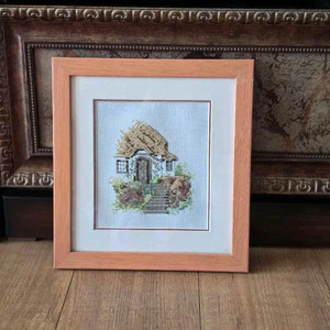 감성 있는 십자수 액자/계단이 있는 집