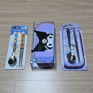 (새상품)(정품)(어몽어스/쿠로미) 유아동 스푼젓가락 이미지