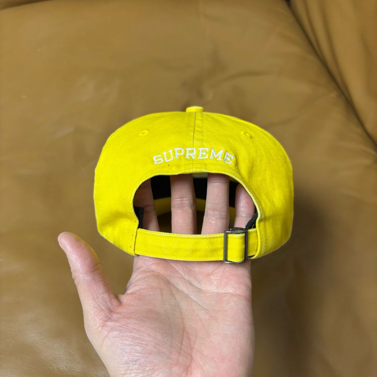 슈프림 S로고 6패널 볼캡 모자 피그먼트 옐로우--6