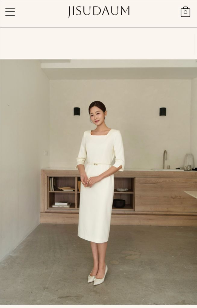 지수다움 원피스 herme square 이미지