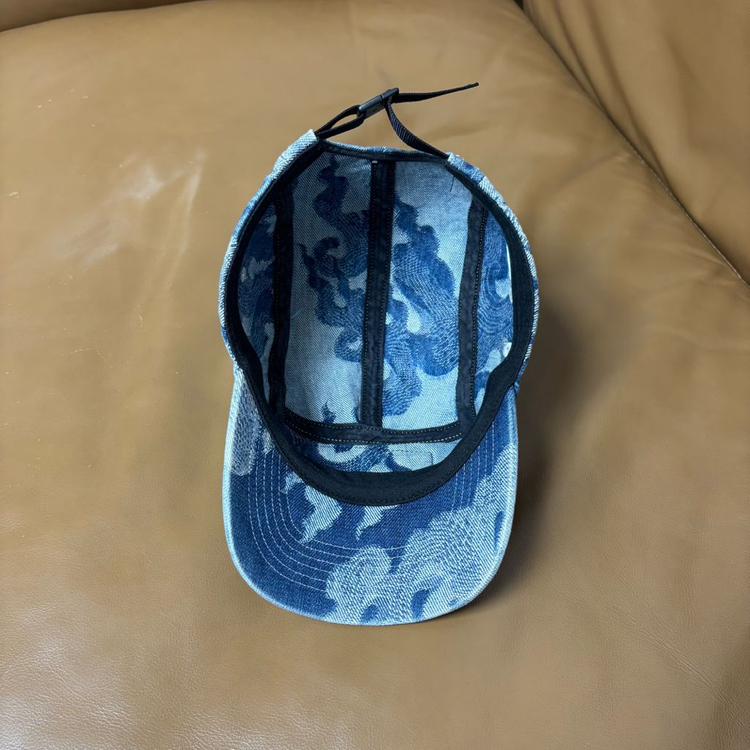 슈프림 캠프캡 모자 박스로고 플레임 데님--5