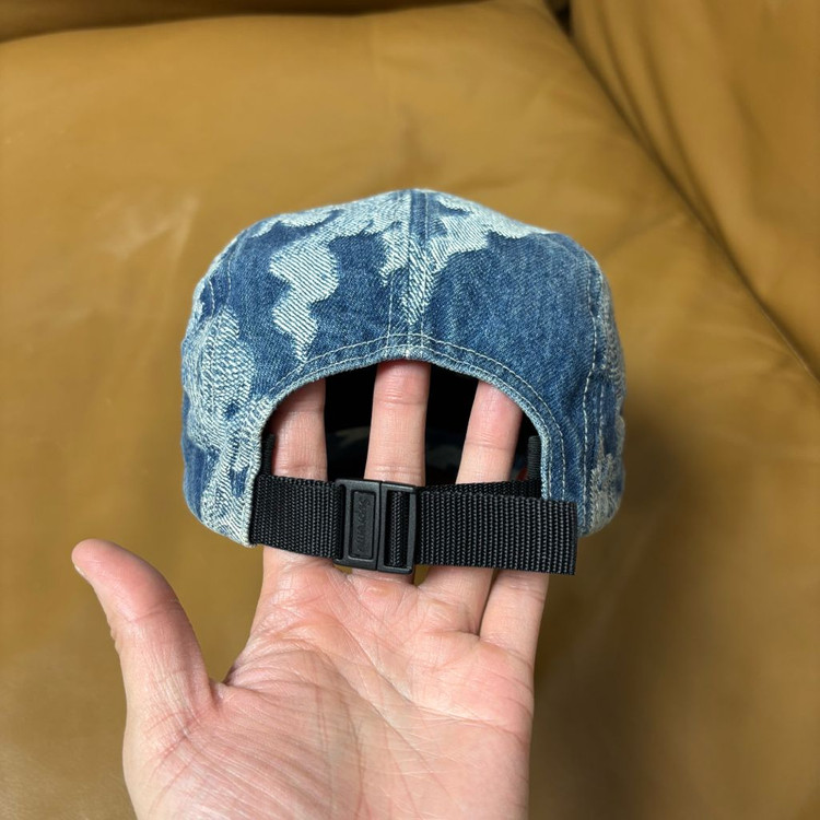 슈프림 캠프캡 모자 박스로고 플레임 데님--6