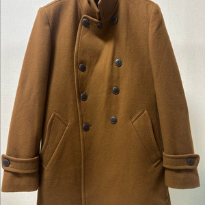 BON 남성 카멜 더블 하프 모 코트