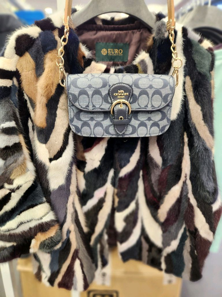 코치 시그니처 체인 크로스백 / 숄더백 (미사용급, 풀구성)--6