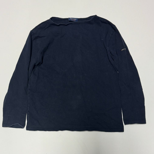 여성 세인트제임스 미니멀 스몰 로고 긴팔 티셔츠 S ~ M 네이비