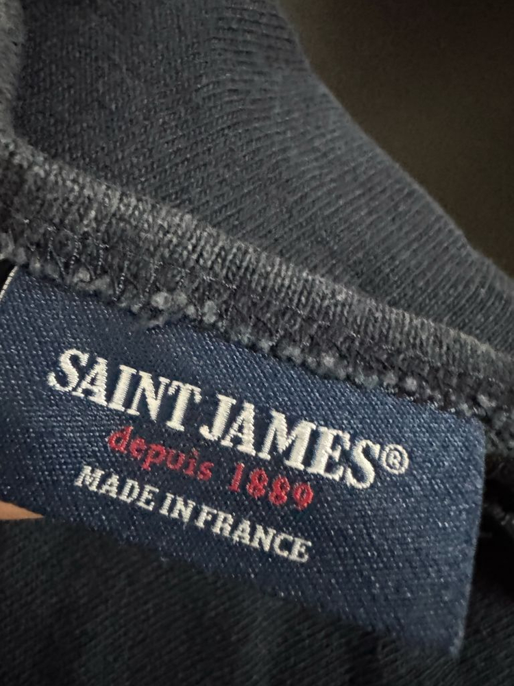 여성 세인트제임스 미니멀 스몰 로고 긴팔 티셔츠 S ~ M 네이비--2