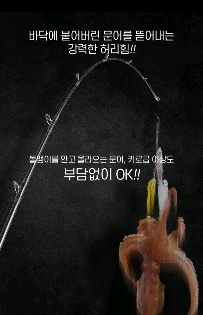문어전용선상낚시대 B155MH+하드케이스낚시대가방--6