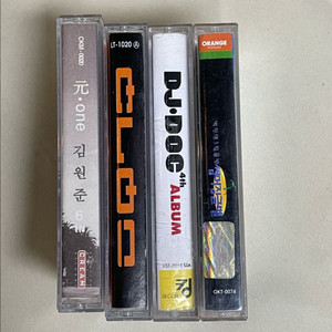 가요 카세트테이프 4개 일괄 클론 김원준 박진영 DJ Doc