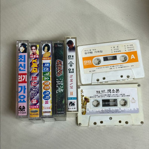 카세트테이프 7개 모음 (인기가요/팝송/최신가요/카페노레)