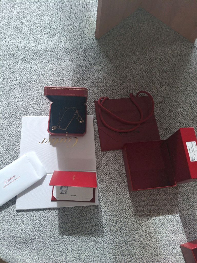 25년 공홈 까르띠에 트리니티 미니 18K 골드 목걸이(불가리 반클리프 샤넬 골든듀 티파니--4