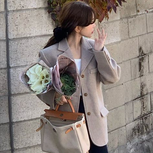 위드아웃썸머 로만자켓 그레이베이지