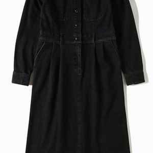 [새상품] 데님 원피스, 블랙, 55~66