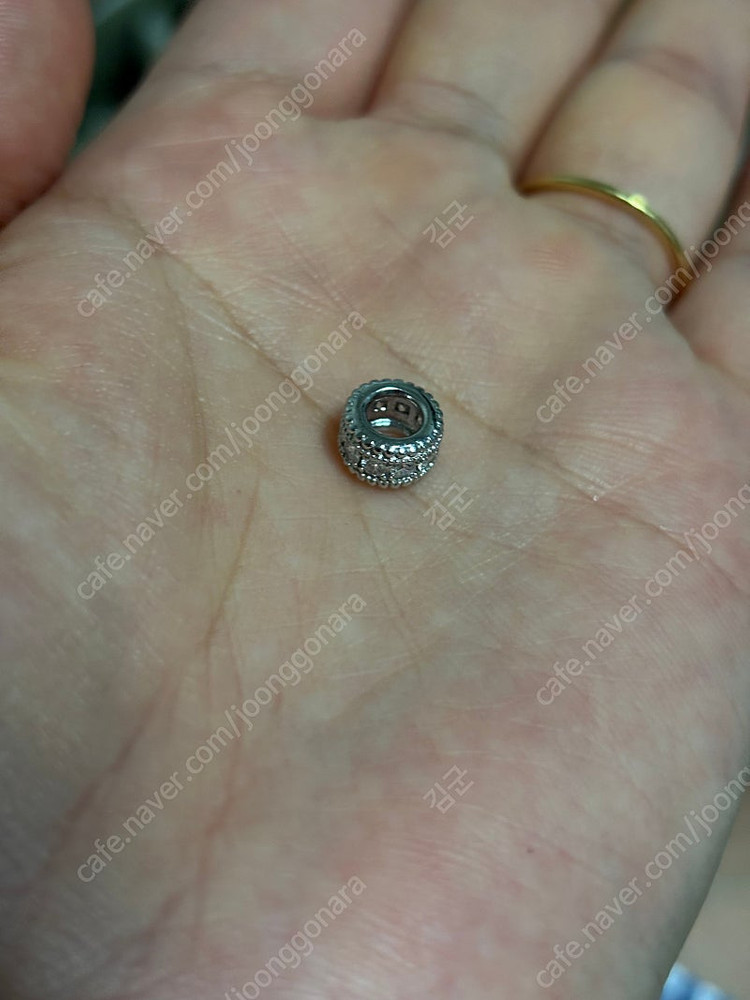 [새제품] 14k 원통 펜던트 랩다이아 화이트골드 이미지