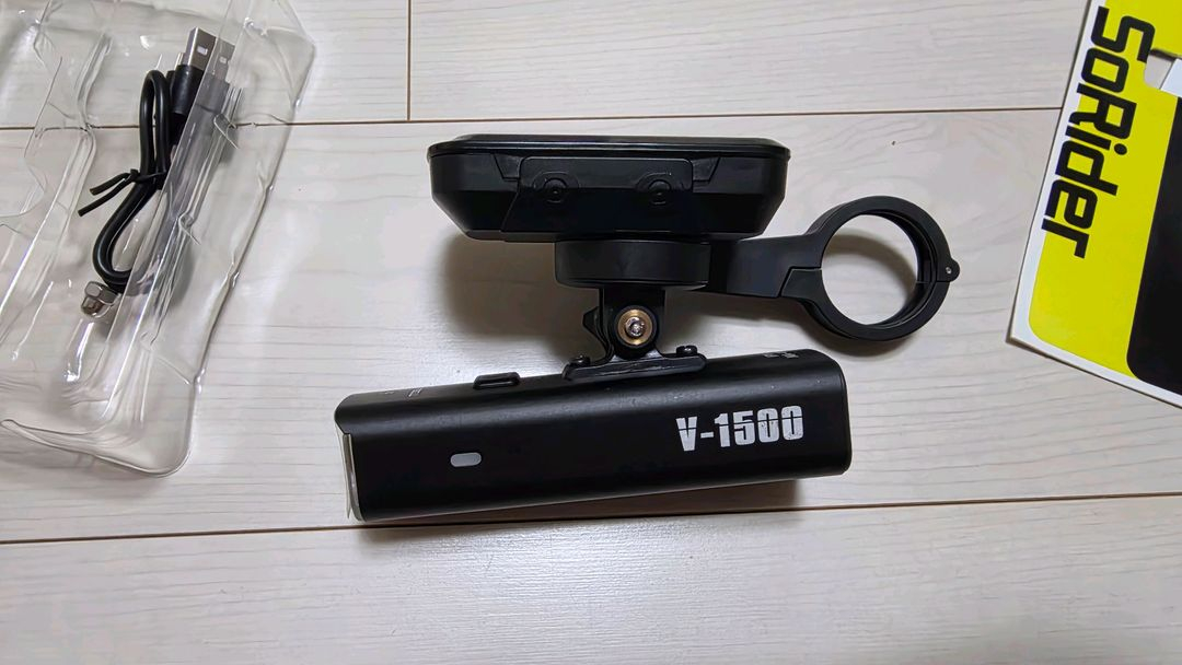 [새상품] 자전거 속도계 라이트 전조등 듀얼거치대 풀세트 로드자전거 mtb 픽시--3