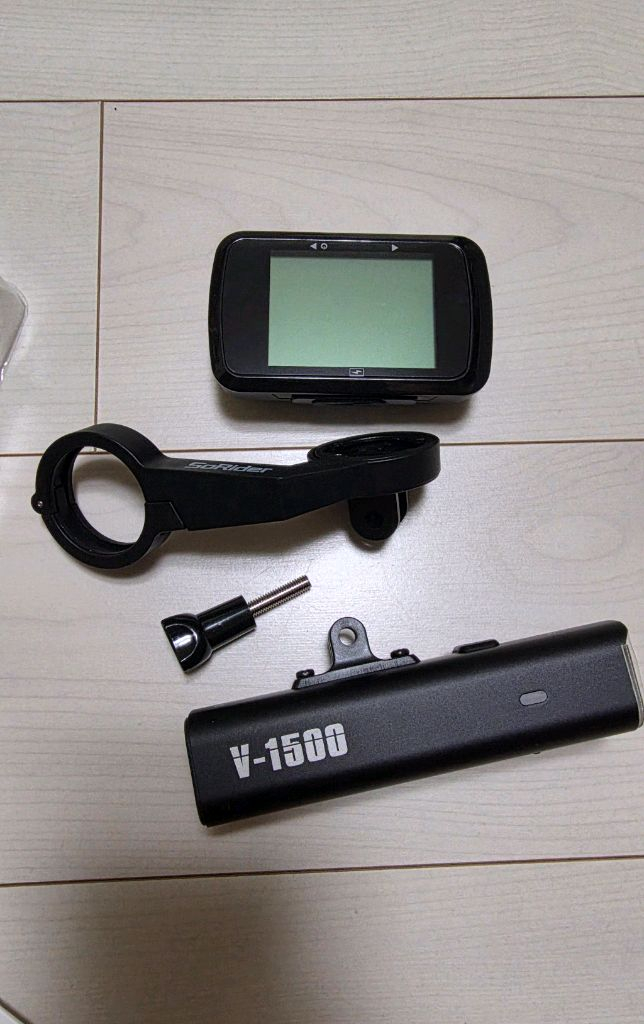 [새상품] 자전거 속도계 라이트 전조등 듀얼거치대 풀세트 로드자전거 mtb 픽시--4