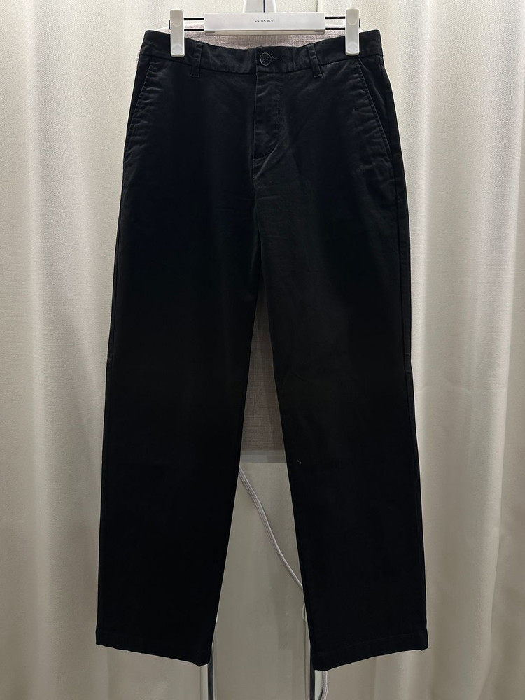 [29] 지오다노 레귤러핏 코튼 치노 팬츠 블랙 113522--1