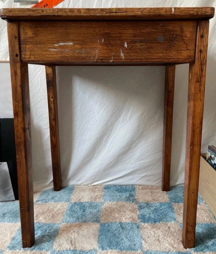 빈티지가구) 영국빈티지 스쿨데스크, 1인책상, 빈티지테이블 이미지