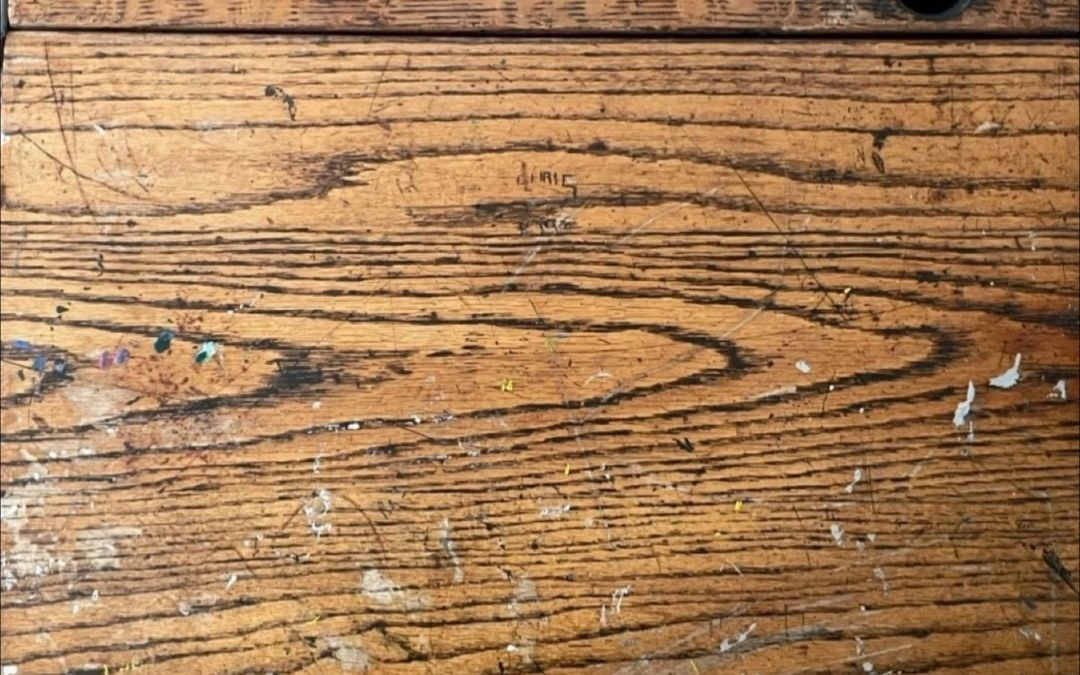 빈티지가구) 영국빈티지 스쿨데스크, 1인책상, 빈티지테이블 이미지