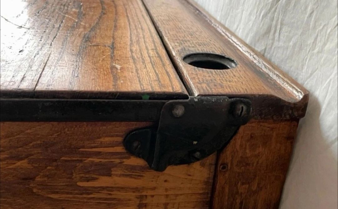 빈티지가구) 영국빈티지 스쿨데스크, 1인책상, 빈티지테이블 이미지