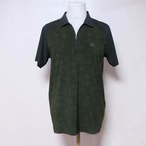 코오롱 남성95 카키 반팔 티셔츠