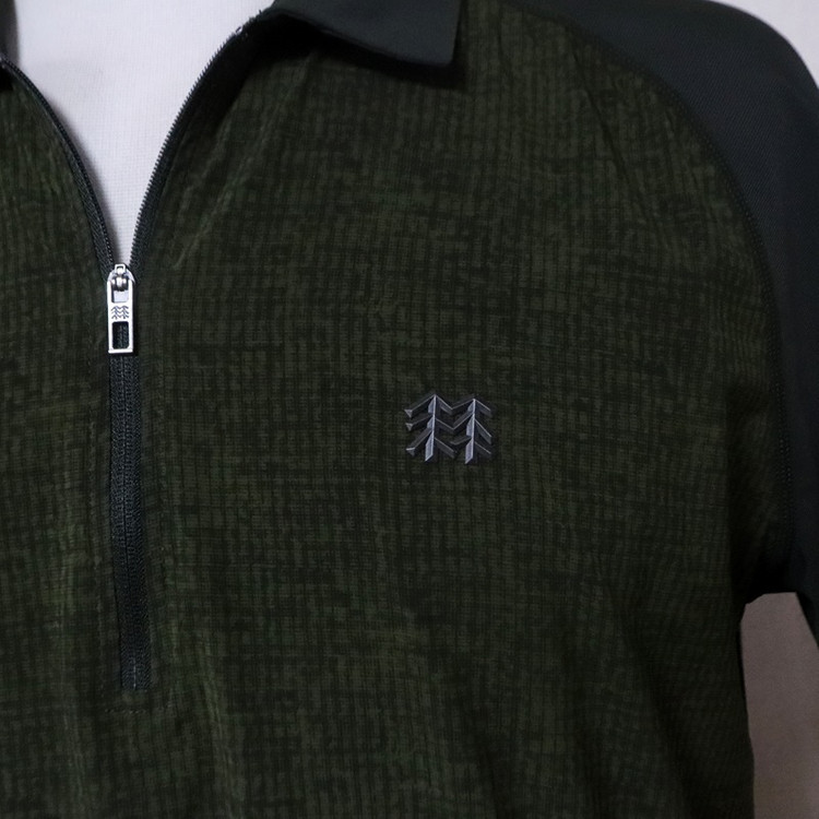 코오롱 남성95 카키 반팔 티셔츠--1