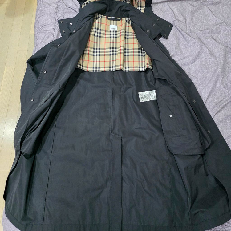 버버리 정품 디태처블 후드 트렌치코트--7