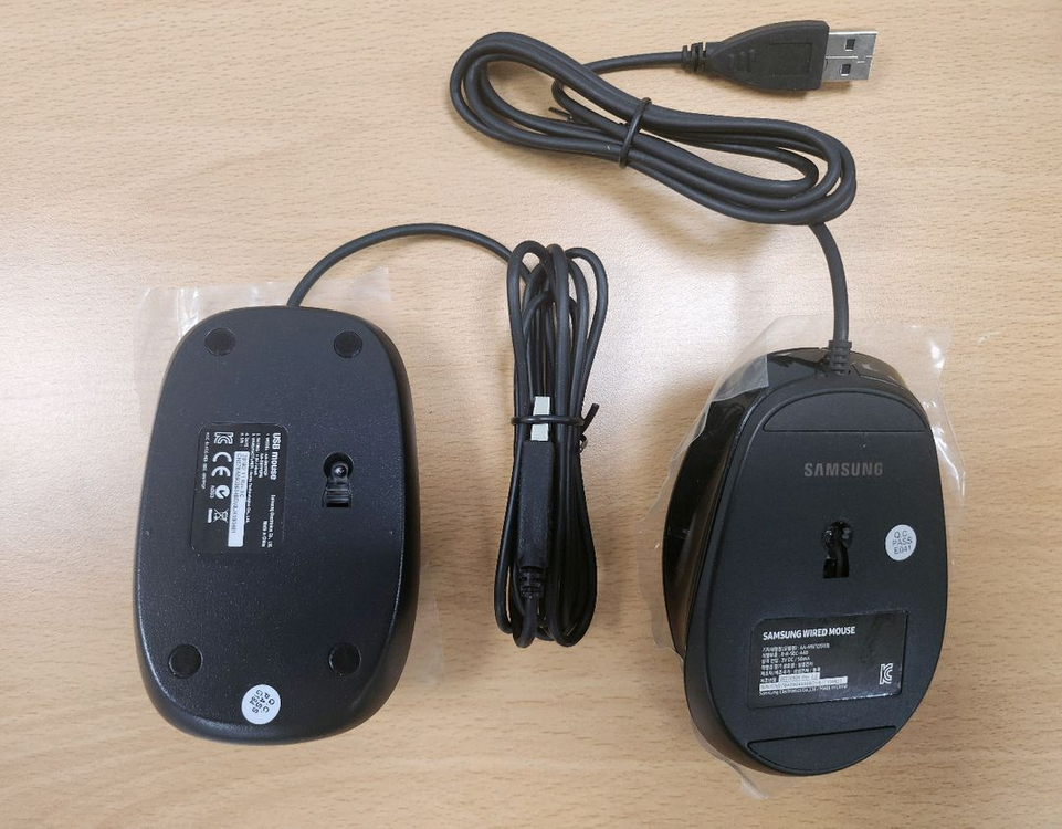 [새상품] 유선마우스 3개 일괄(로지텍B100+삼성)--1