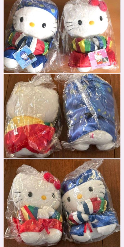 고전뽀실이키티커텐홀더허그키티곰키티타이니참로즈키티컵 이미지