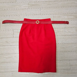 모조에스핀 벨트 셋트 스커트 레드 55사이즈-택포4만원