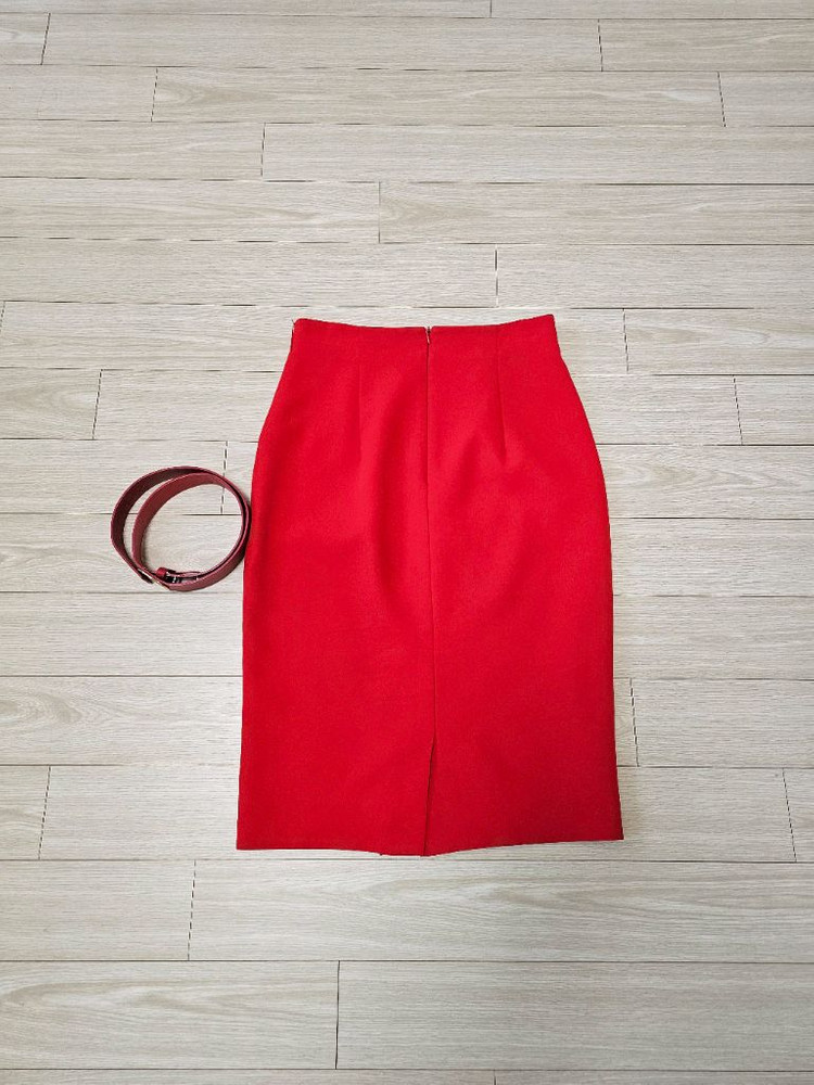 모조에스핀 벨트 셋트 스커트 레드 55사이즈-택포4만원--1