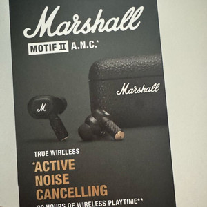 마샬마이너 이어폰 검정 새상품
