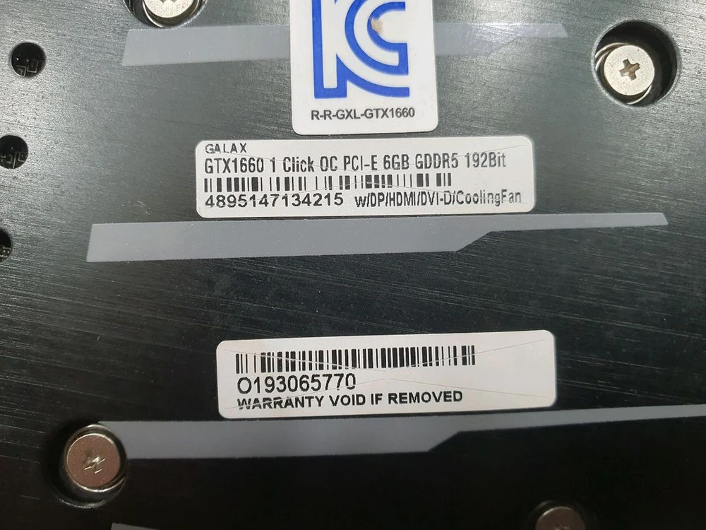 고장 GTX 1660 그래픽카드 이미지