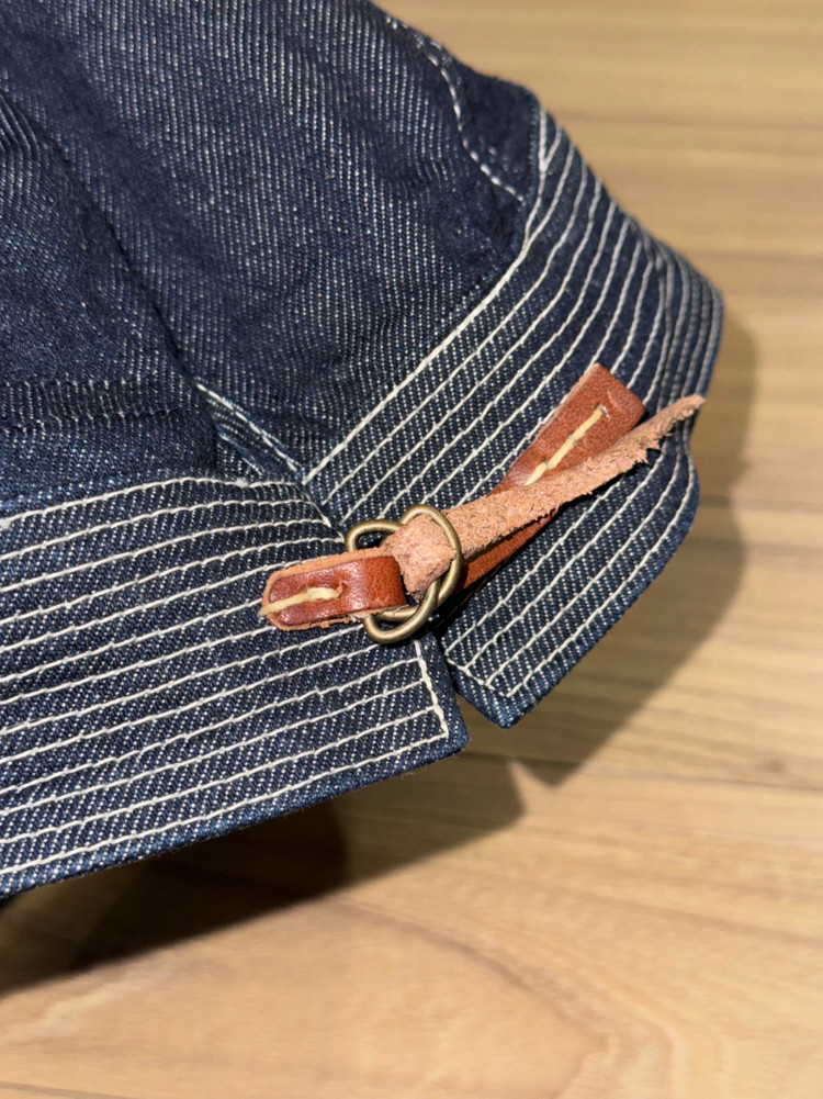 캐피탈 11.5oz 데님 노인과 바다 캡 다크 인디고 모자--2