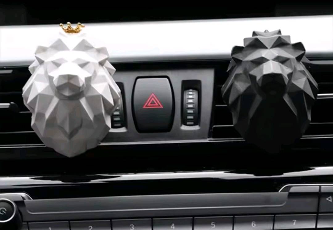 감성 가득 차량용 석고 방향제 사자 세트--4