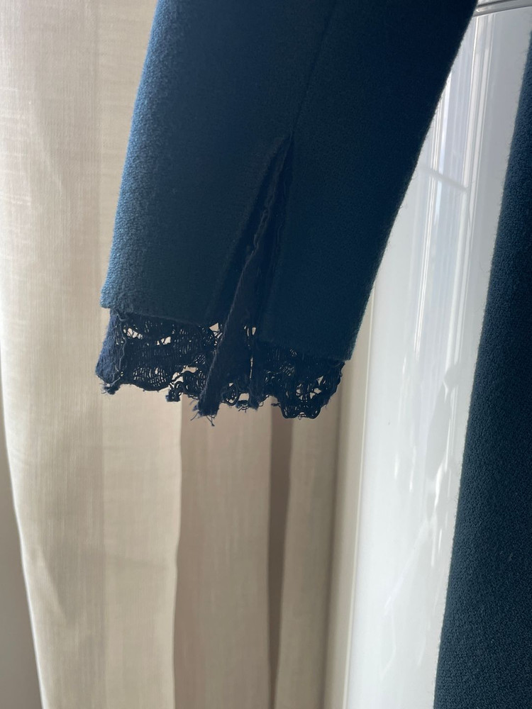 마인 여성 미디 레이스 원피스 네이비--3