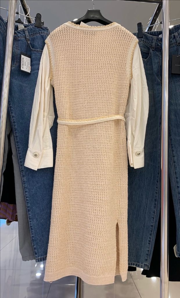 [새상품]한섬90% 마인 니트원피스--2