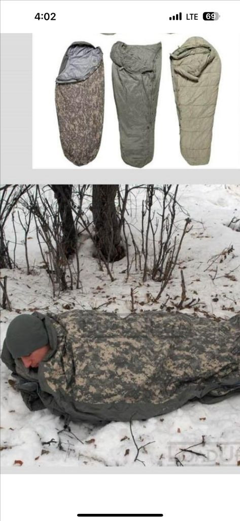 미군(US ARMY) 고어텍스 ACU 혹한기 디지털 침낭 풀세트 정품--1