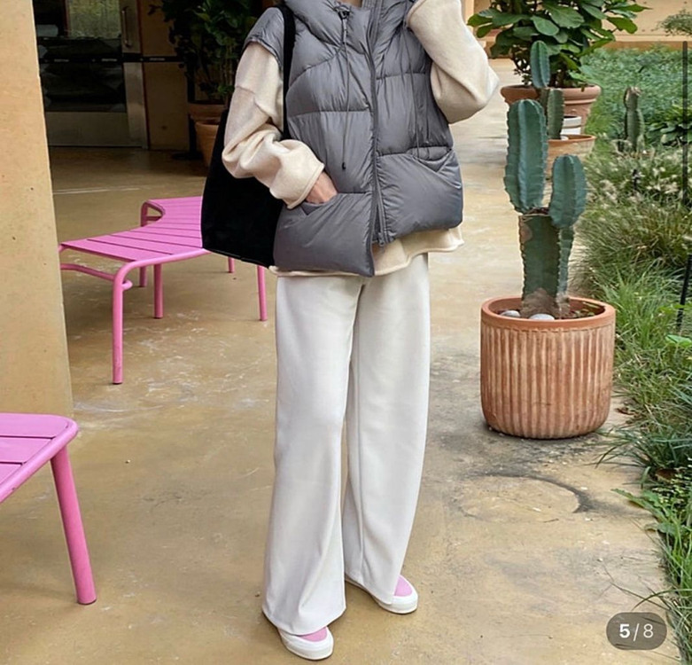 멀린그레이(MurlinGrey) 구스후드조끼 M(스카이블루)--5