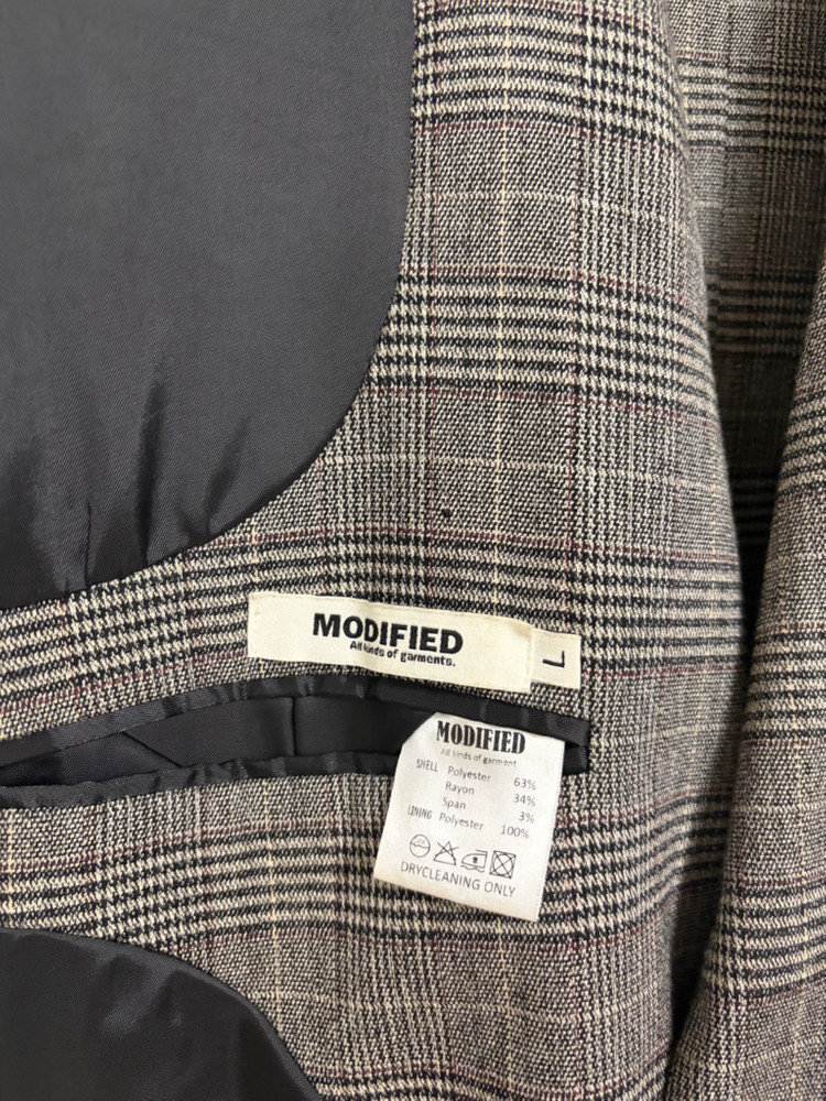 모디파이드 글렌체크 블레이저자켓 [L]--3