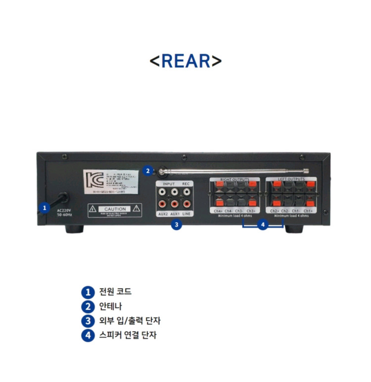 카페 미니 엠프 4채널--1