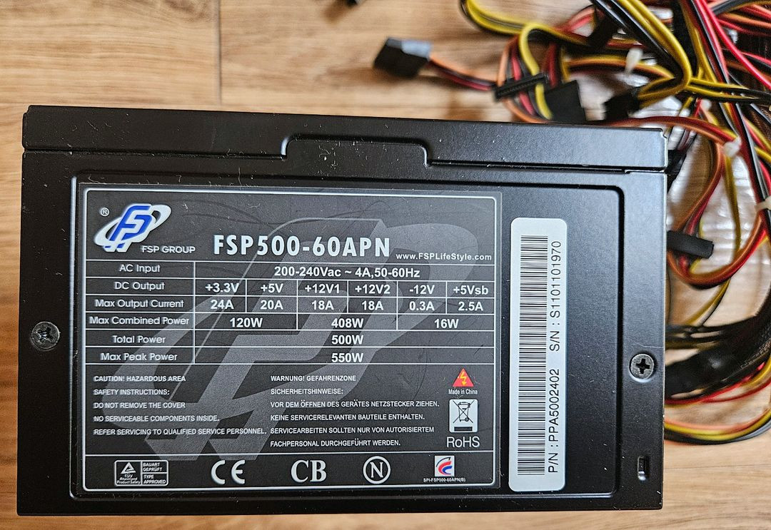 중고 ATX 500W 파워서플라이 팝니다 (마이크로닉스, FSP, 스카이디지털)--2
