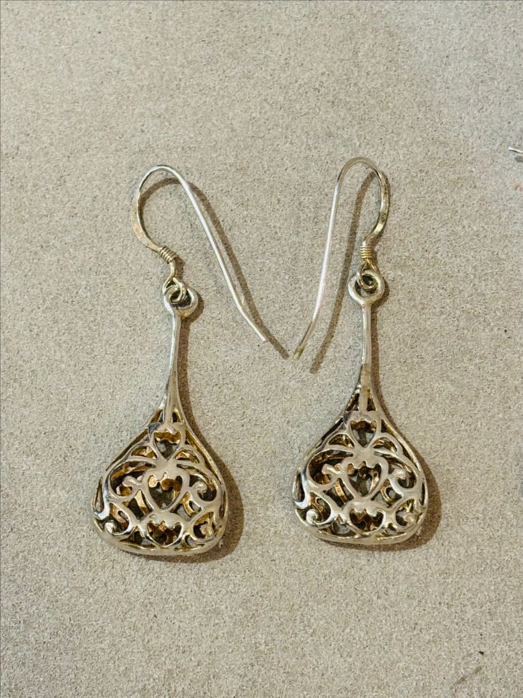 925실버 빈티지 은귀걸이 8--1