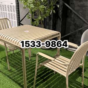 야외 테이블 의자 세트 야외가구 정원 테라스 루프탑 알루미늄 테이블 이미지